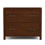 Dwyer Two-Drawer File - With Hutch / 801 Coast / 04 Bronze Square Pull - Image 4