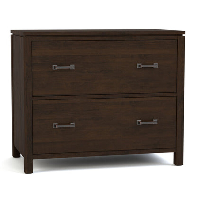 Dwyer Two-Drawer File - Without Hutch / 800 Clay / 04 Bronze Square Pull