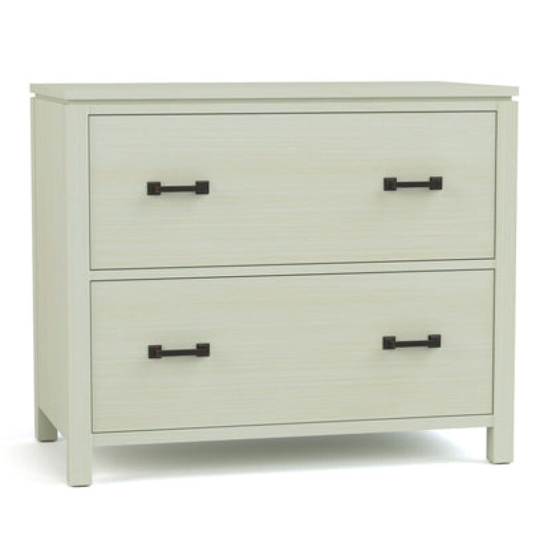 Dwyer Two-Drawer File - Without Hutch / 804 Ember / 04 Bronze Square Pull
