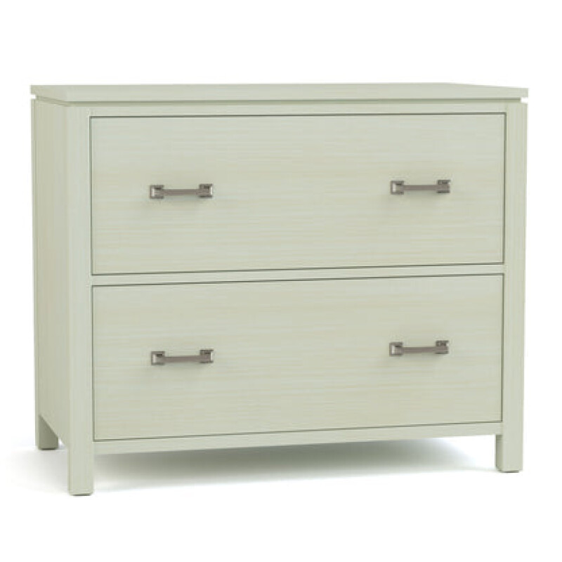 Dwyer Two-Drawer File - Without Hutch / 804 Ember / 05 Nickel Square Pull