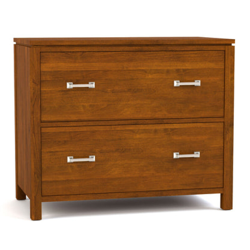 Dwyer Two-Drawer File - Without Hutch / 807 Harvest / 05 Nickel Square Pull