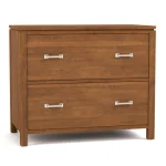 Dwyer Two-Drawer File - Without Hutch / 808 Russet / 05 Nickel Square Pull - Image 8
