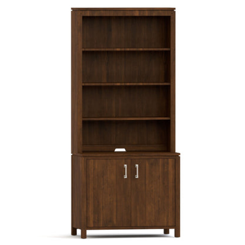 Dwyer Two-Door Cabinet - With Hutch / 802 Bay / 05 Nickel Square Pull