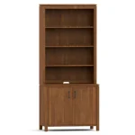 Dwyer Two-Door Cabinet - With Hutch / 803 Bluff / 05 Nickel Square Pull - Image 27