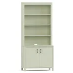 Dwyer Two-Door Cabinet - With Hutch / 804 Ember / 05 Nickel Square Pull