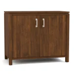 Dwyer Two-Door Cabinet - With Hutch / 804 Ember / 05 Nickel Square Pull - Image 10
