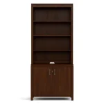 Dwyer Two-Door Cabinet - With Hutch / 808 Russet / 04 Bronze Square Pull - Image 23