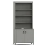 Dwyer Two-Door Cabinet - Without Hutch / 805 Dune / 04 Bronze Square Pull - Image 25