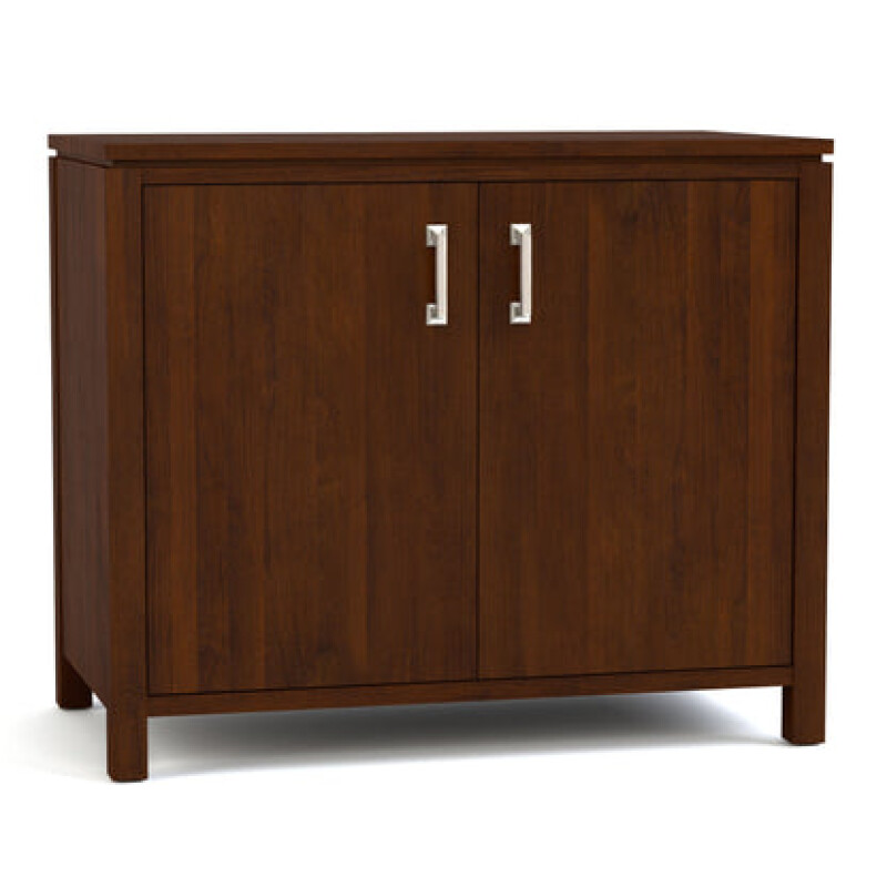 Dwyer Two-Door Cabinet - Without Hutch / 808 Russet / 05 Nickel Square Pull