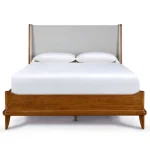 Martine Bed with Upholstered Headboard - California King / Cherry - 90N Coventry / Piazza Pebbble - Image 4