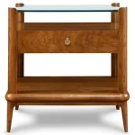 Martine Glass-Top Nightstand - 91N-Bristol