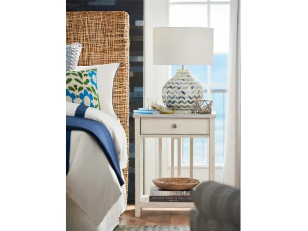 Escape-Coastal Living Home Collection Bedside Table with Stone Top - Image 4