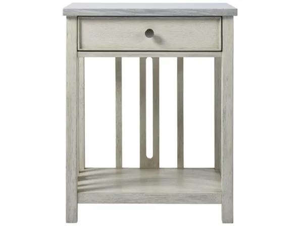 Escape-Coastal Living Home Collection Bedside Table with Stone Top - Image 6