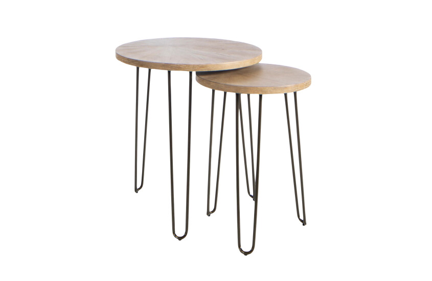 Oblique Round Nesting End Tables