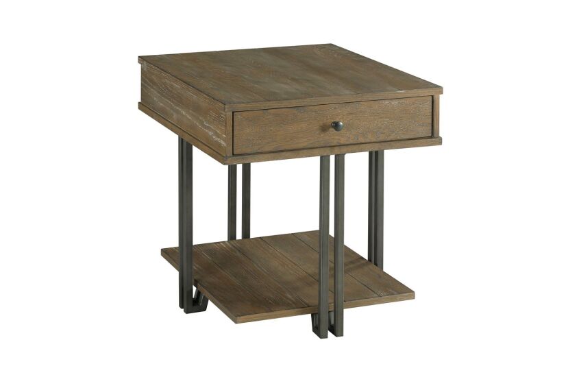 Saddletree-hamilton Rectangular Drawer End Table