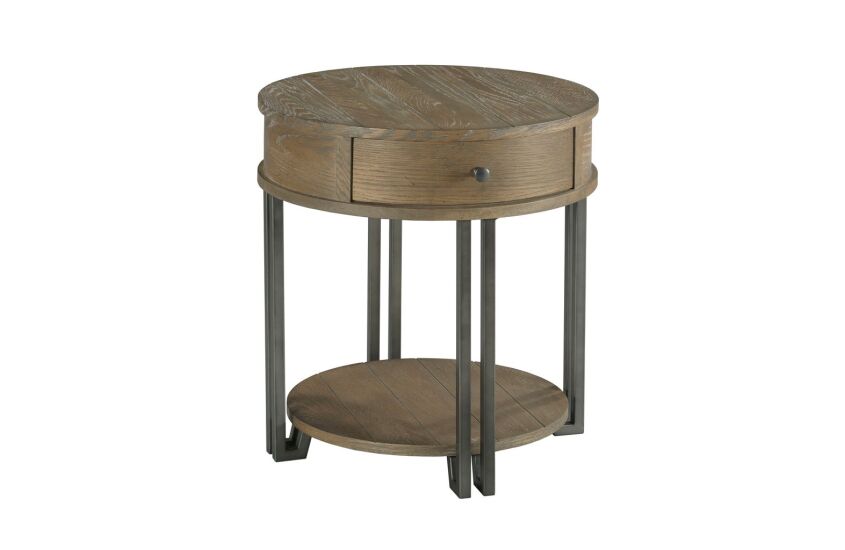 Saddletree-hamilton Round Chairside Table