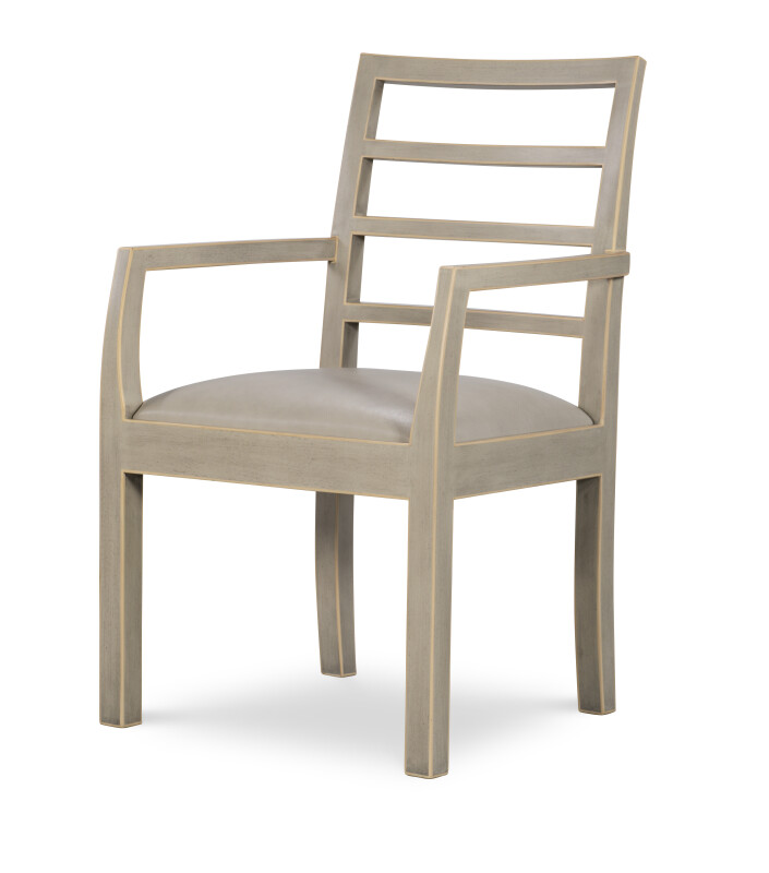 AE-CCU-3164A-F2 - Dara Arm Chair - Modern French Grey & Taupe