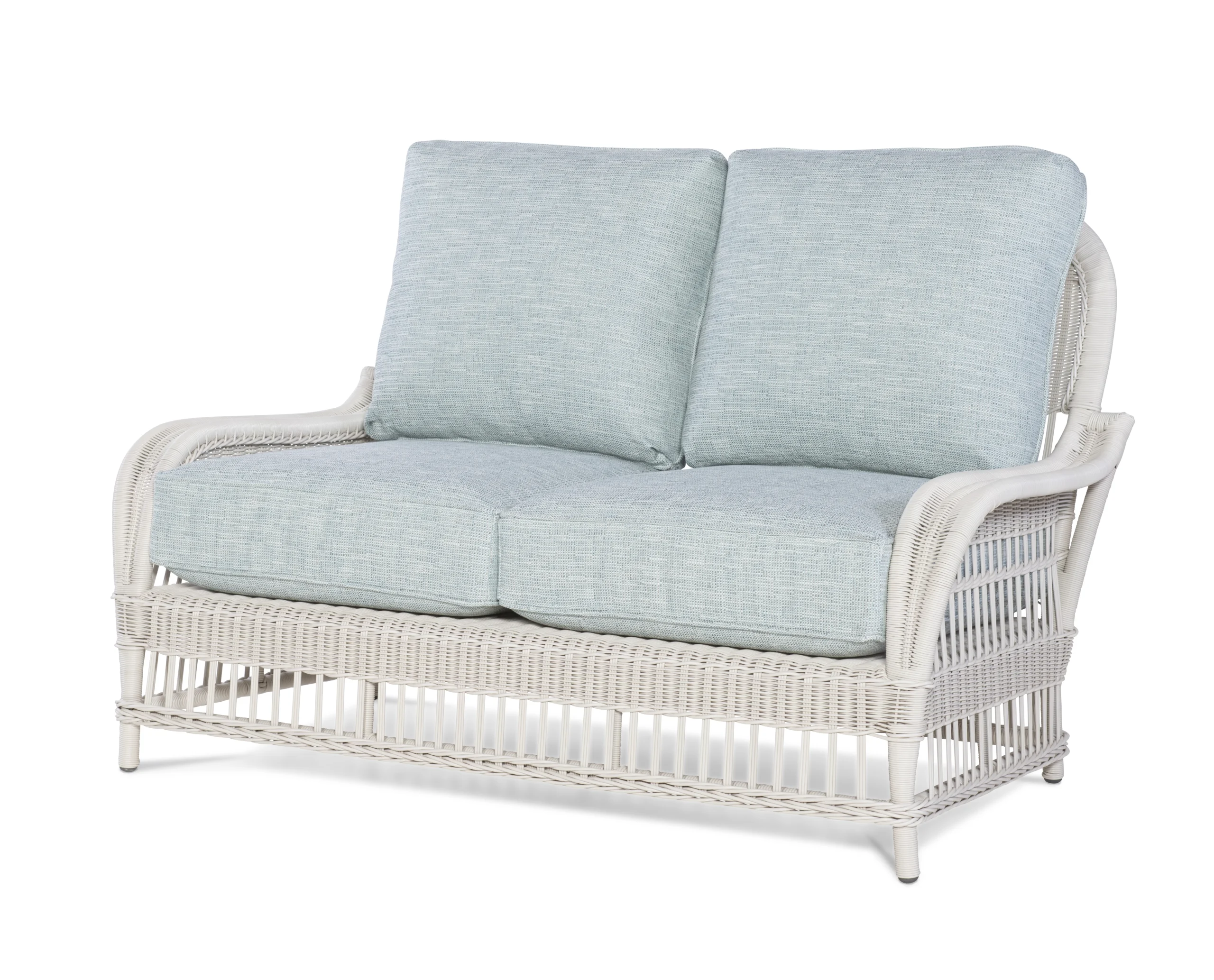 AE-D40-44B - Mainland Wicker Love Seat W/Buttons