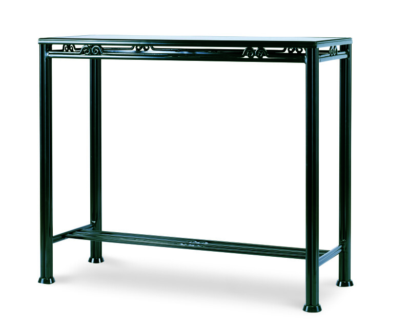 AE-D41-87 - Augustine Metal Bar Table W/ Tempered Glass