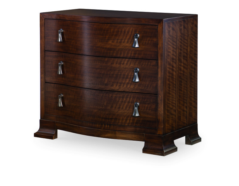 B1H-223 - Frasier Serpentine Nightstand - Brunette