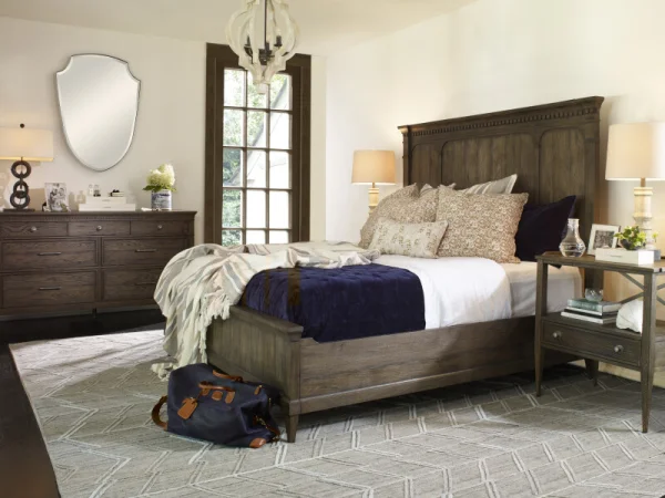 B2H-166 - Montgomery Panel Bed King 6/6 - Brown Rustic - Image 5