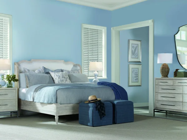 B2W-147 - Nichole Upholstered Bed Cal King 6/0 - White Rustic - Image 3