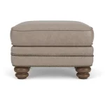 Bay Bridge Leather Ottoman - Image 3