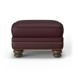 Bay Bridge Leather Ottoman - Image 7