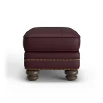 Bay Bridge Leather Ottoman - Image 9