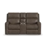 Score Leather Power Reclining Loveseat with Console & Power Headrests & Lumbar - Image 4