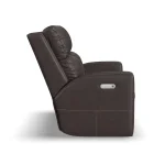 Score Leather Power Reclining Loveseat with Power Headrests & Lumbar - Image 9