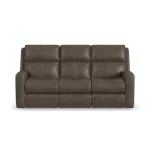 Score Leather Power Reclining Sofa with Power Headrests & Lumbar - Image 4