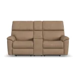 Porter Leather Power Reclining Loveseat with Console, Power Headrest, & Lumbar - Image 3