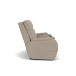 Strait Leather Power Reclining Loveseat with Console & Power Headrests - Image 5