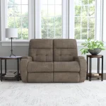 Strait Leather Power Reclining Loveseat with Power Headrests - Image 3