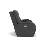 Strait Leather Power Reclining Loveseat with Power Headrests - Image 9