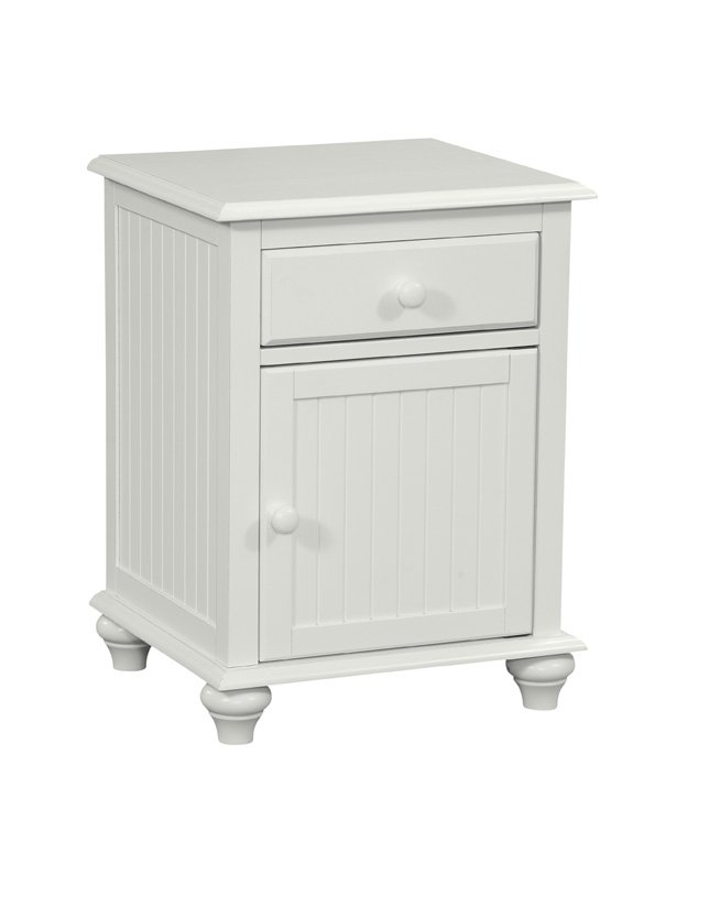 Cottage One Drawer/One Door Nightstand in White
