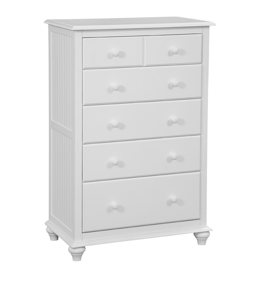 Cottage 5 Drawer Chest in White