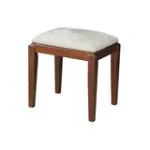Tykes Collection- Upholstered Vanity Bench in Espresso - Image 4