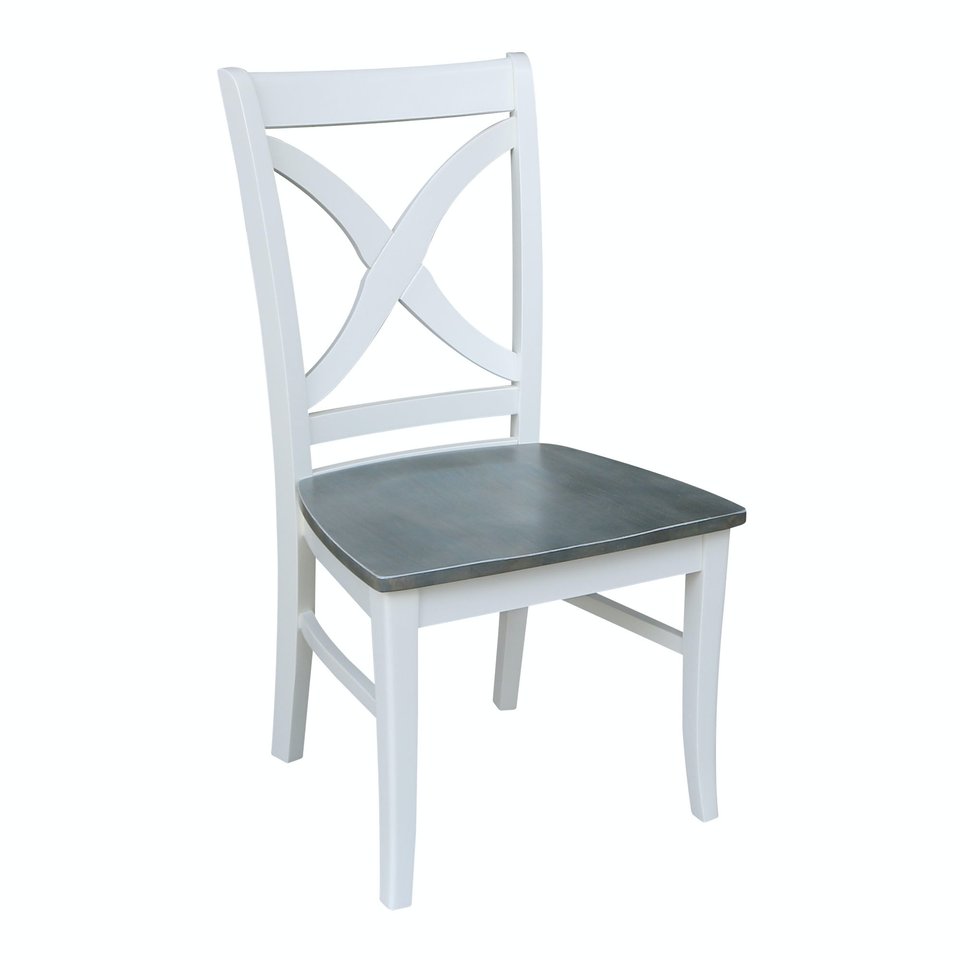 Cosmopolitan Collection - Salerno Chair in Heather Gray & White