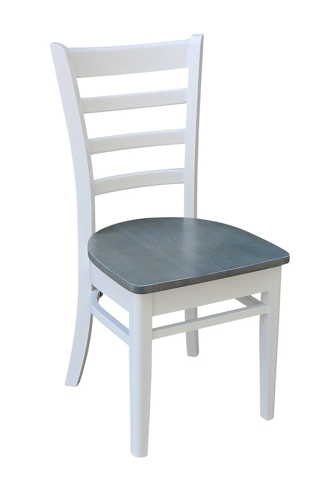 C05617B-105701188 Dining Essentials - Emily Chair in Heather Gray and White - Image 1