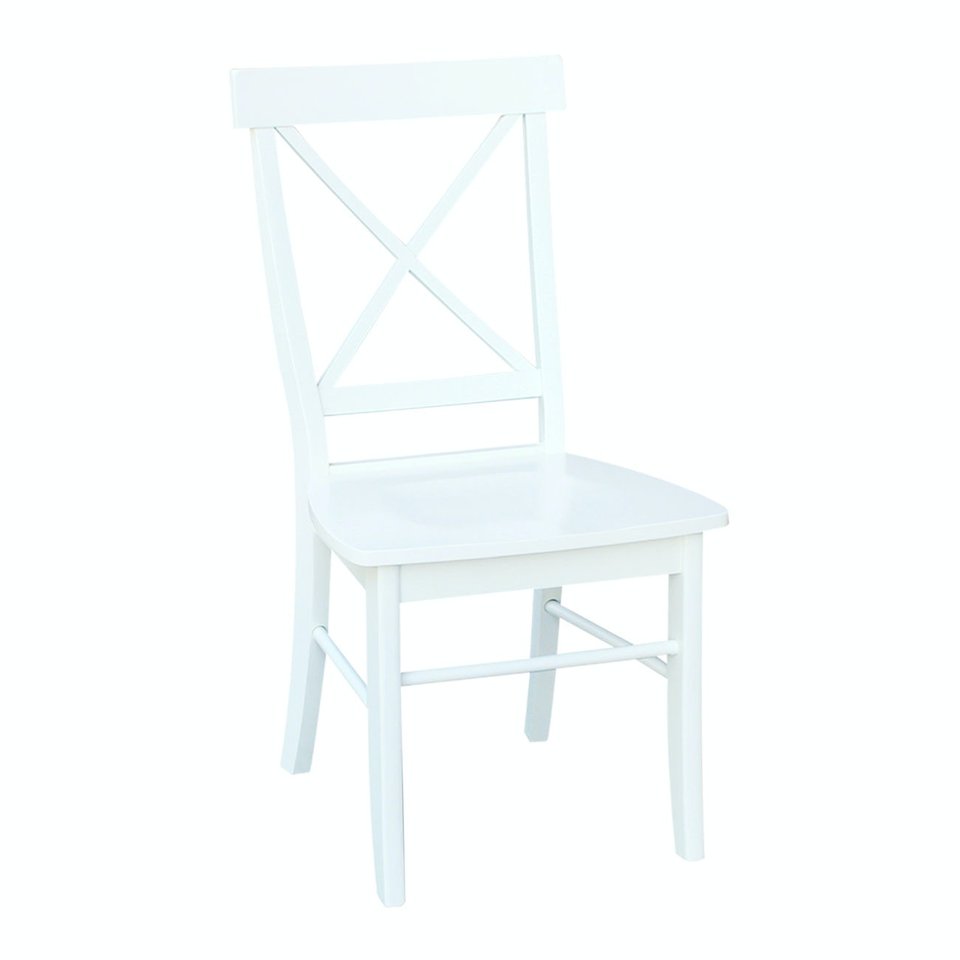 C08613B-105701220 Hampton Collection - X-Back Chair in Pure White - Image 1