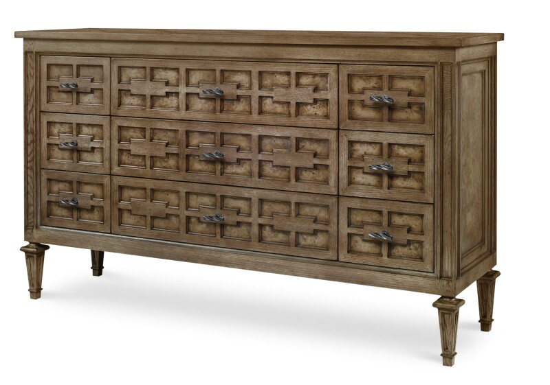 C5H-206 - Casa Bella Burl Dresser - Timber Grey
