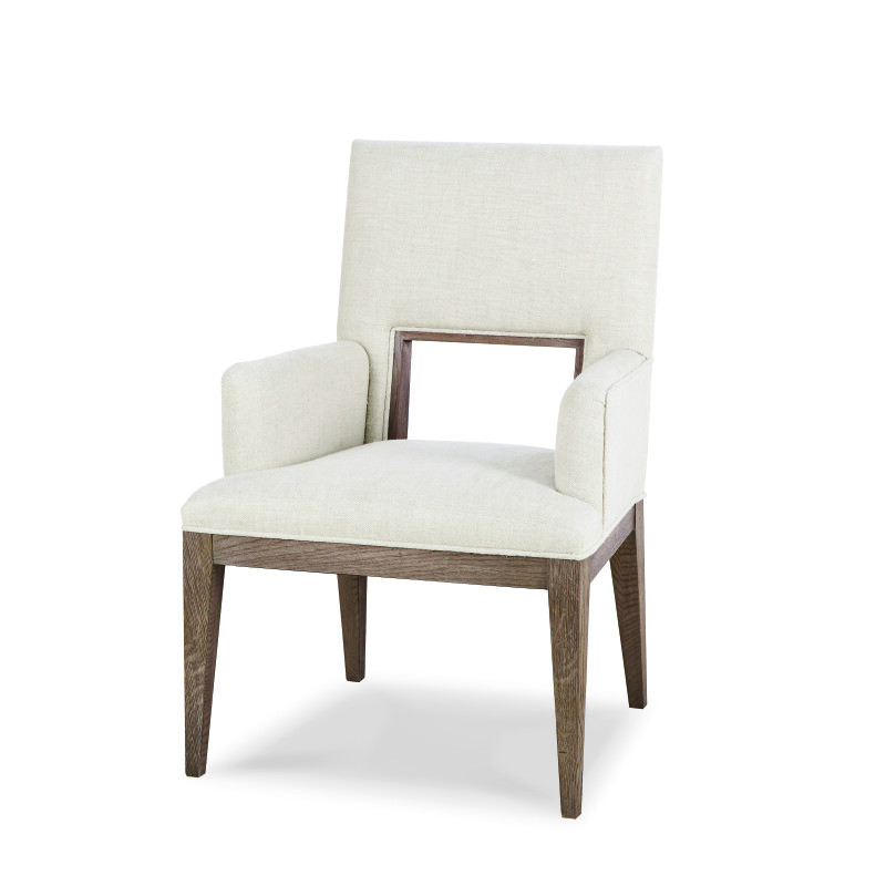 C5H-532 - Casa Bella Upholstered Dining Arm Chair - Timber Grey