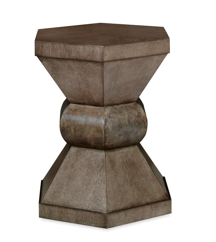 C5H-612 - Casa Bella Hexagonal Chairside Table - Timber Grey