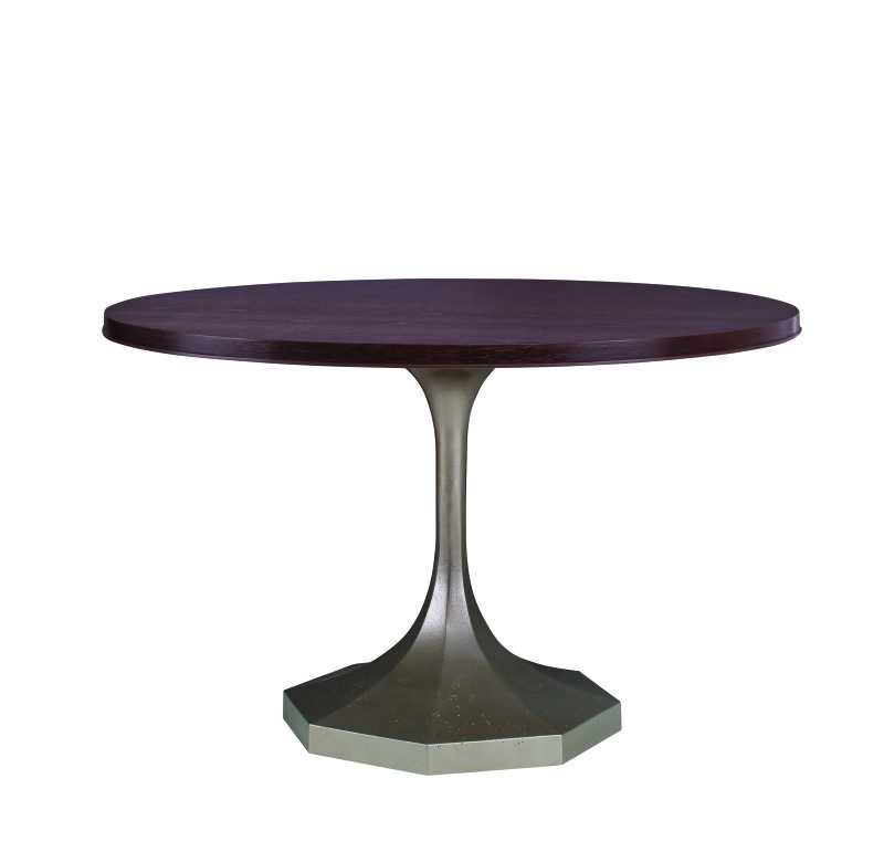 C79-306 - Molly Silver Pedestal 48" Round Dining Table