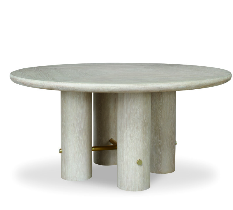 CA2-305 - Cadence Round 64” Dining Table - Sand Cerused