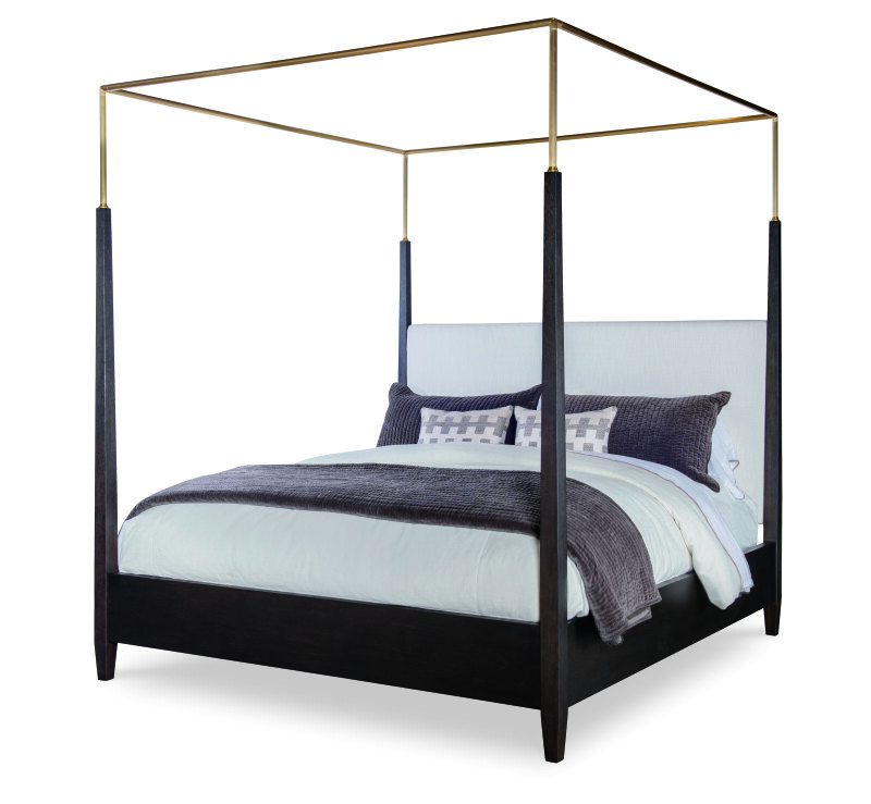 CA3-146 - Cadence Metal Canopy Poster Bed - King 6/6 - Mocha