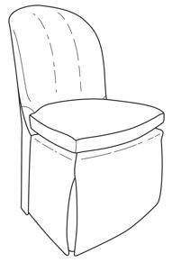 CC9-3207S-SK - Olivia Skirted Dining Side Chair