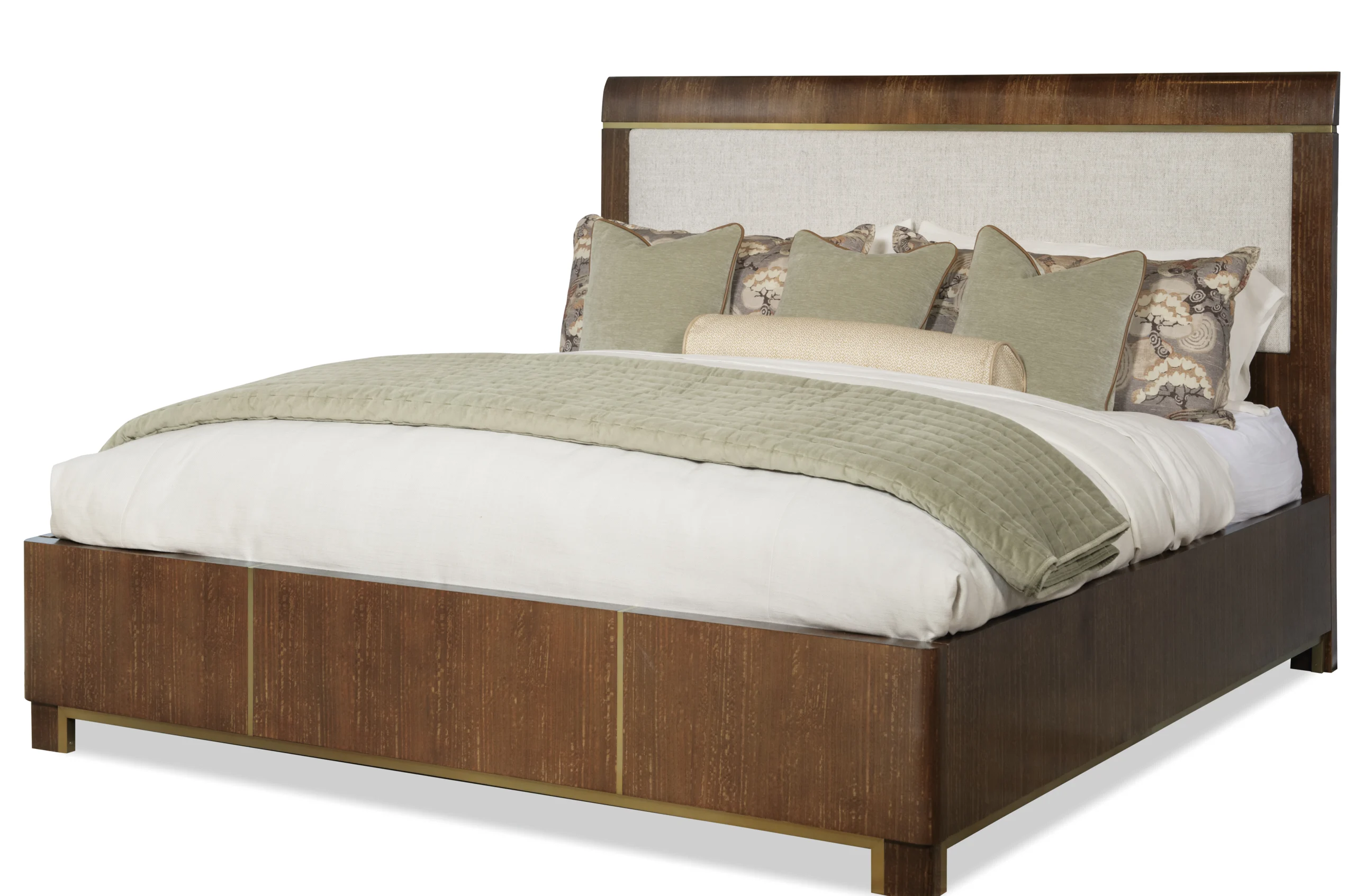 CEA-126-V1 - Maxwell Upholstered Panel King Bed - Clove